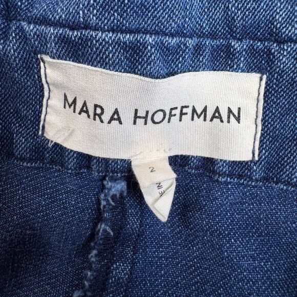 Mara Hoffman Nikko Wrap Wide Leg Crop Jean - Picture 6 of 12